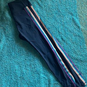 Rainbow stripe yoga pants.